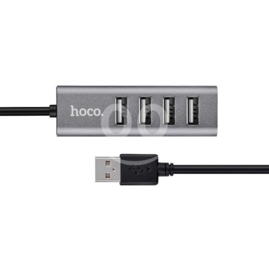 Computers Parts & Software Accessories in Beirut City - HOCO HB1 4-Port USB 2.0 Data Hub - 480Mbps Speed, 80cm Cable, Desktop Expander