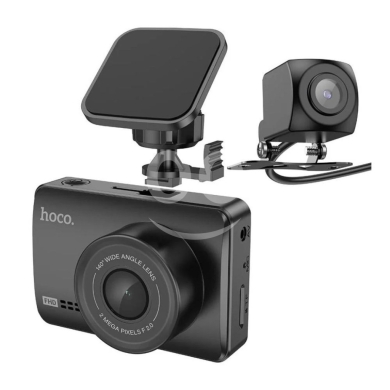 Cameras, Camcorders & Studio Equipment in Beirut City - HOCO DV3 Dual-Channel Dashcam - 1080P Front, 720P Rear, 140° Lens, 128GB Support