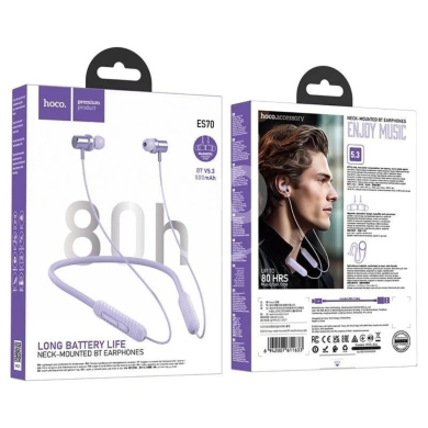 Mobile accessories in Beirut City - HOCO ES70 Neckband Bluetooth 5.3 Earphones - 80H Playtime, Magnetic Earcups, USB-C