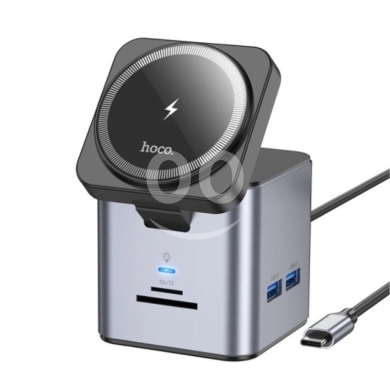 Mobile accessories in Beirut City - HOCO HB49 9-in-1 Type-C Docking Station - 100W PD, 4K HDMI, 15W Wireless Charge, 5Gbps USB