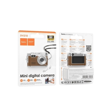الكاميرات ومعدات الاستوديو في مدينة بيروت - HOCO DV210 Super Mini Digital Camera - 1080P FHD Video, 2MP Photo, USB-C Charge