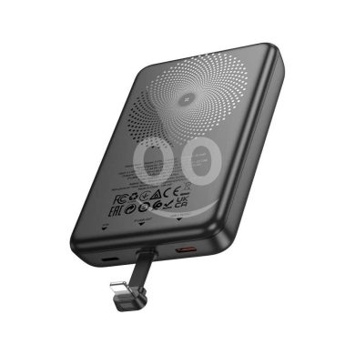 Mobile accessories in Beirut City - HOCO J133A 10000mAh Magnetic Power Bank - 20W PD, Built-in Lightning Cable, Ultra-Thin