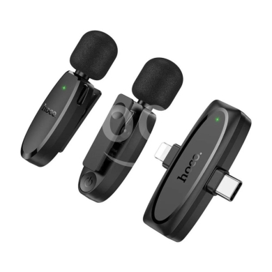 Other Mobile Phones & Accessories in Beirut City - HOCO Wireless Lavalier Microphone Set - 2.4GHz Digital, 15m Range, Noise Reduction, Phone Charging