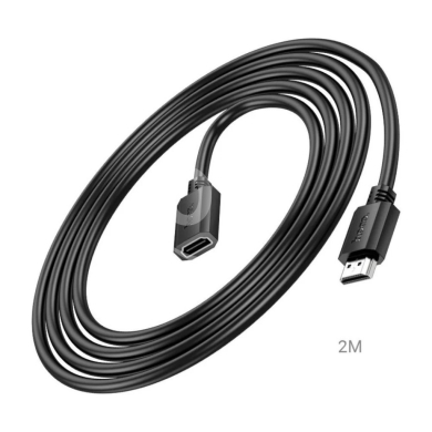 Computers Parts & Software Accessories in Beirut City - HOCO US13 4K HDMI Extension Cable (2m) - Male to Female, Supports 4K@60Hz Audio/Video
