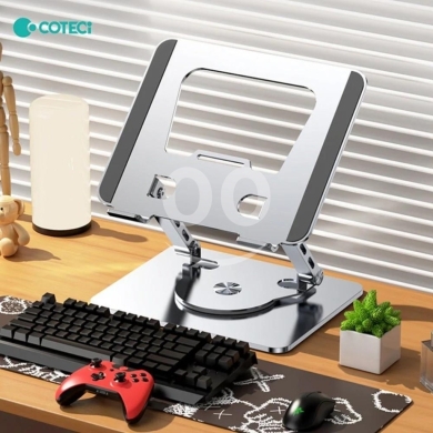 BS-007 Folding Rotating Laptop Stand - 360° Swivel, Dual-Axis Stability, 11-17.3 inch — 3