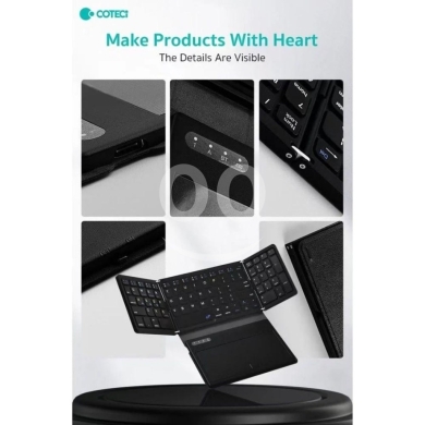 OF-032 Folding Bluetooth Keyboard with TouchPad - 81 Keys, Multi-OS Support, Portable 274g — 9