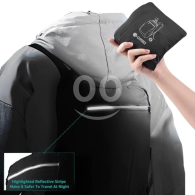 Coteci Foldable Luggage Backpack with Rainproof Hat - 100% Nylon, Ultra-Light, 3 Sizes… — 4