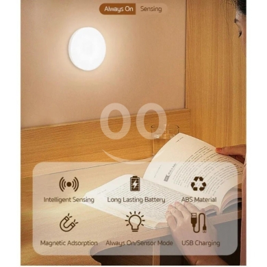 89001 Motion Sensor LED Night Light - 2700K White Light, Micro USB Rechargeable, 7 Hour… — 3