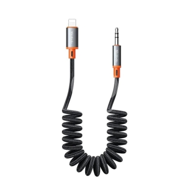 Mobile accessories in Beirut City - Mcdodo CA089 Lightning to 3.5mm AUX Coiled Cable (1.8m) - Digital Audio Chip, High Resolution