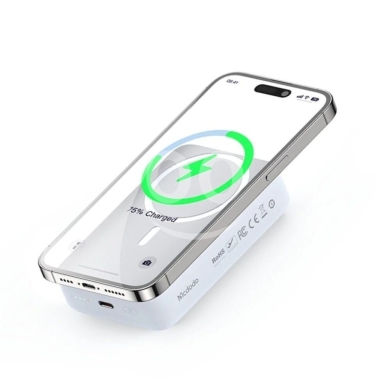 Mobile accessories in Beirut City - Mcdodo MC-593 Magnetic Power Bank 10000mAh - 30W PD, 15W Wireless, Good Touch Silicone