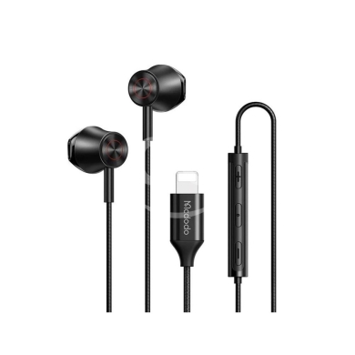 Mobile accessories in Beirut City - Mcdodo HP-408 Lightning Digital Earphones - 1.2m Cable, Aluminum Alloy CNC, Microphone Control