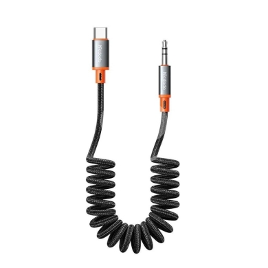 Mobile accessories in Beirut City - Mcdodo CA090 USB-C to 3.5mm AUX Coiled Cable (1.8m) - Digital Audio Chip, High Resolution Audio