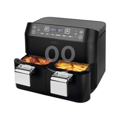 Kitchen appliances in Accaoui - ?? MAXXMEE Digital Twin air fryer-7.6 liter-2x3.8 liter-touch screen-مقلاة بطاطا هوائية