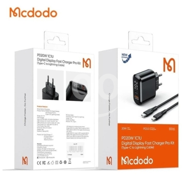 Mcdodo CH-717 PD 20W Fast Charger Pro Kit - Digital Display, Dual Port (USB-C & USB-A),… — 7