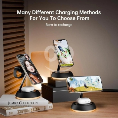 Mcdodo CH-495 3-in-1 Magnetic Wireless Charger - 15W Fast Charging, Night Light, MagSafe… — 8