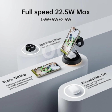 Mcdodo CH-495 3-in-1 Magnetic Wireless Charger - 15W Fast Charging, Night Light, MagSafe… — 5