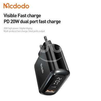 Mcdodo CH-717 PD 20W Fast Charger Pro Kit - Digital Display, Dual Port (USB-C & USB-A),… — 3