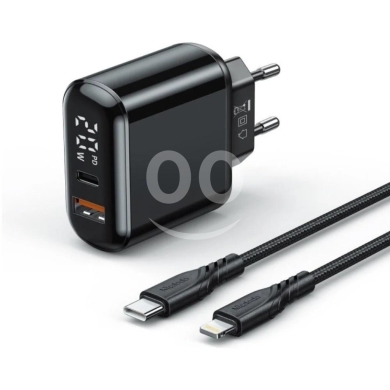 Mobile accessories in Beirut City - Mcdodo CH-717 PD 20W Fast Charger Pro Kit - Digital Display, Dual Port (USB-C & USB-A), Lightning Ca