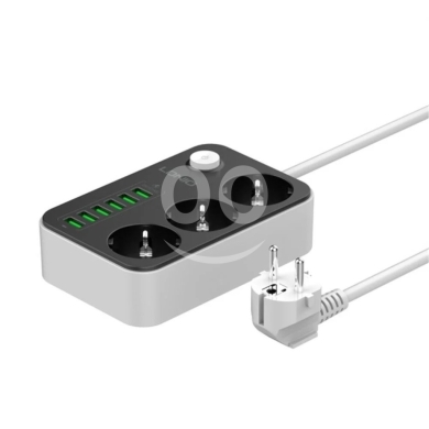 Other Goods in Beirut City - LDNIO SE3631 Power Strip - 3 AC Outlets, 6 USB Ports (17W Total), 2500W Max, 2M Cord, Child Safety D