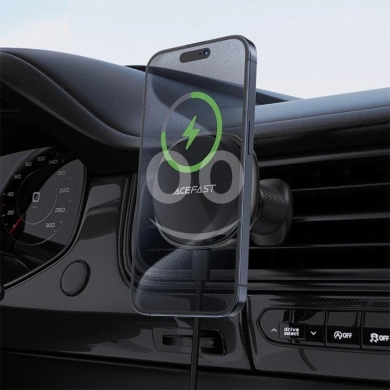 AceFast D41 Magnetic Wireless Car Charger - 15W Max Output, Air Vent Mount with Secure… — 2