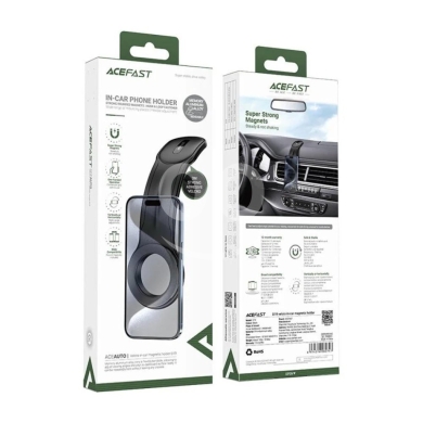 Other Mobile Phones & Accessories in Beirut City - AceFast D19 Magnetic In-Car Phone Holder for Dashboard - Strong Magnets, Aluminum Alloy Rod, Hook &