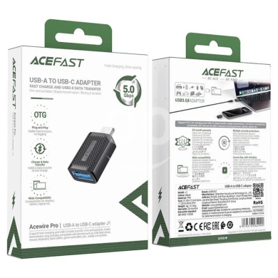 Computers Parts & Software Accessories in Beirut City - AceFast J1 USB-A to USB-C OTG Adapter - USB 3.0, 5Gbps Data Transfer, 5V/2.4A Charging, Plug & Play,