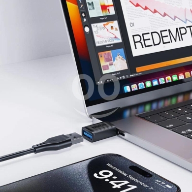AceFast J1 USB-A to USB-C OTG Adapter - USB 3.0, 5Gbps Data Transfer, 5V/2.4A Charging,… — 3