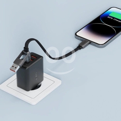 AceFast C13-05 USB-A/USB-C to USB-C 60W Multi-Functional Fast Charging Cable - Zinc… — 3