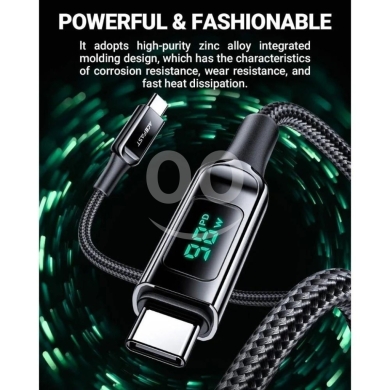 AceFast C2-01 USB-C to USB-C 100W Fast Charging Cable with Digital Display - 5A Max,… — 2