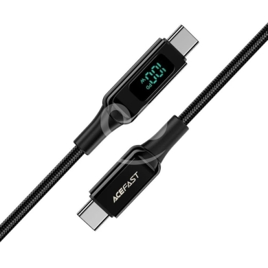 Mobile accessories in Beirut City - AceFast C2-01 USB-C to USB-C 100W Fast Charging Cable with Digital Display - 5A Max, E-Marker Chip,