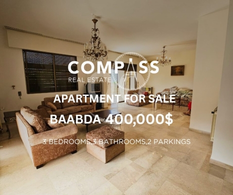 Apartments for sale in Baabda - Apartment for sale in Baabda - Rihaniyeh, measuring 250 sq m.