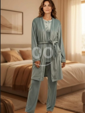 Clothes, Footwear & Accessories in Tripoli - Luxury Mint Green Velvet 3 Piece Pajama Set