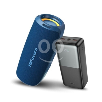 HiFuture Gravity 45W Portable Speaker Bundle | IPX7, RGB Lights + Hoco 30000mAh Power Bank — 7