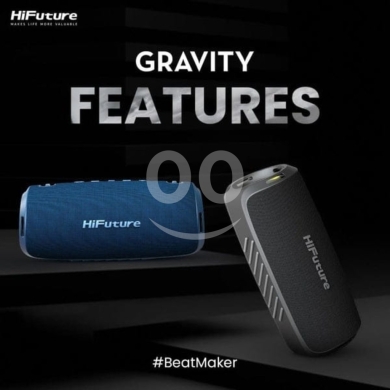 HiFuture Gravity 45W Portable Speaker Bundle | IPX7, RGB Lights + Hoco 30000mAh Power Bank — 4