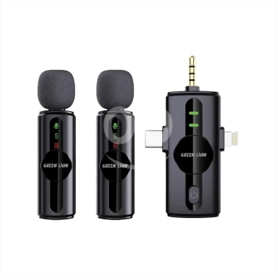 Cameras, Camcorders & Studio Equipment in Ajaltoun - ميكروفون جرين ليون مزدوج مع شاشة LED ونظام تقليل الضوضاء | Green Lion Dual Microphone