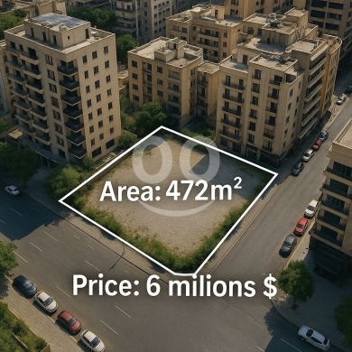 Lands for sale in Hamra - أرض 472م² في الحمرا للبيع