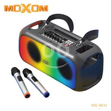 Audio & Stereo in Ajaltoun - سبيكر موكسوم لاسلكي بقوة ٣٥ واط مع إضاءة RGB وميكروفونين | Moxom MX-SK52 RGB Wireless Speaker