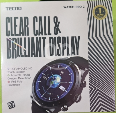 Smart Watches في التبانه - ساعة تكنو برو 2 الذكية شاشة أموليد ومكالمات بلوتوث | Tecno Watch Pro 2 AMOLED Smartwatch