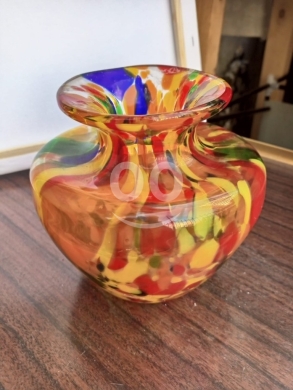 زوج من مزهريات زجاج مورانو (Murano) أو منقطة (Confetti Glass) | ألوان متعددة - 80$ — 2