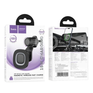 Mobile accessories dans Beyrouth - Hoco HW20 Magnetic Wireless Fast Charging Car Holder | 15W Qi Charger | Air Vent Mount for iPhone/An