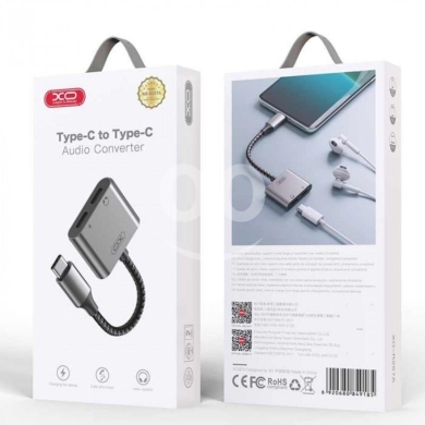 Mobile accessories in Beirut City - XO Type-C to Type-C Audio Converter (XO-X22) | Dual Adapter for Charging & Listening | Durable & Por