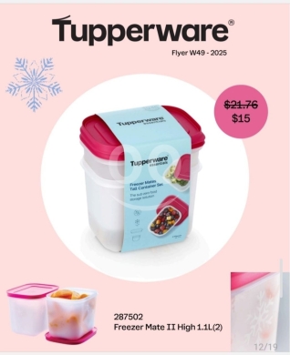 Autres biens dans Aramoun - طقم حاويات تبريد تابروير لحفظ الطعام | Tupperware Freezer Mate II High 1.1L Container Set