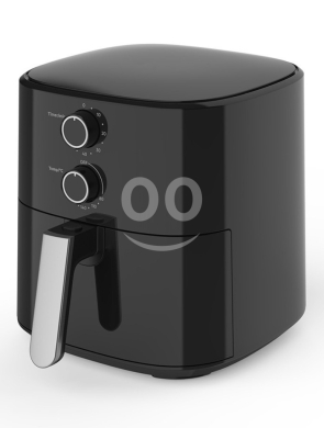 Kitchen appliances in Ajaltoun - قلاية هوائية كامبوماتيك 6 لتر 1500 وات ميكانيكية سوداء | Campomatic Air Fryer 6 Liters 1500W Mechani