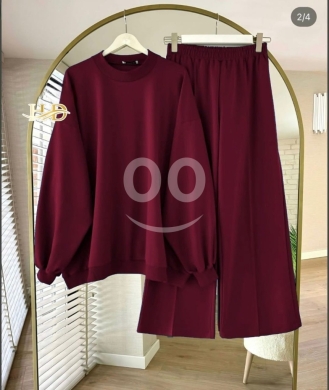Oversized Women's Thick Fleece Winter Set | Sweatshirt & Wide Leg Pants (M-XXL) — 7