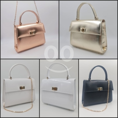 الملابس، الأحذية والزينة في مدينة بيروت - New Arrival! High-Quality Elegant Mini Handbag w/ Cross Chain | Metallic/Glossy Finish | 22x16 cm