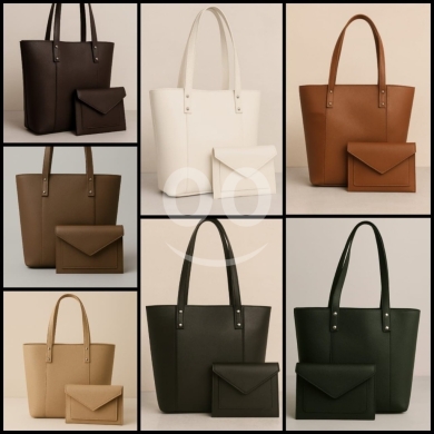 Clothes, Footwear & Accessories in Beirut City - Elegant & Spacious 2-Piece Tote Bag Set (38x30cm) with Matching Pouch | Perfect for Work & Everyday