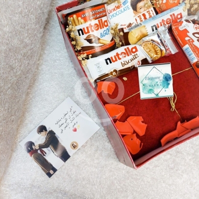 السلع الأخرى في تعلبايا - Luxury Kinder & Nutella Chocolate Gift Box | Personalized Romantic Present