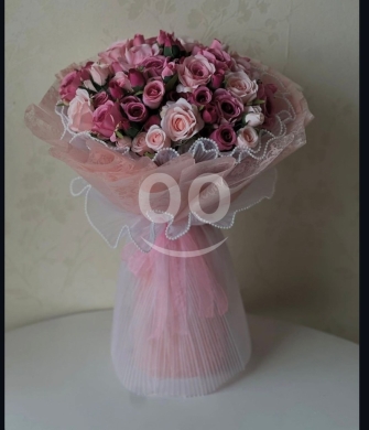 Luxury Artificial Rose Bouquet (Pink & Cream) | Large, Elegant, and Long-Lasting Gift — 4