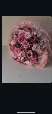 Luxury Artificial Rose Bouquet (Pink & Cream) | Large, Elegant, and Long-Lasting Gift — 3