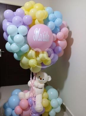 Custom Personalized Balloon Stand Column | Perfect for Birthday, Baby Shower, or Gender… — 4